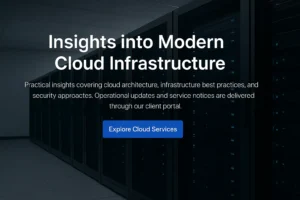 Modern cloud infrastructure data center environment