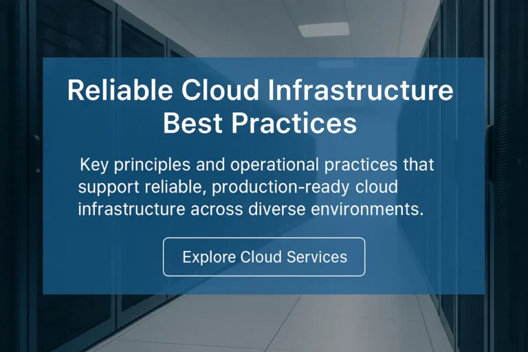 Reliable cloud infrastructure in a modern data center environment